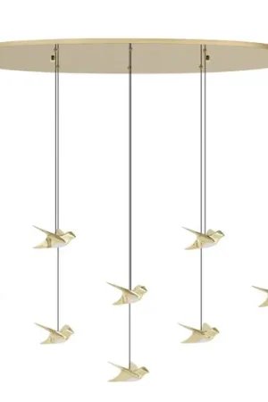 Lampada LED a sospensione EGLO Stars of Light Paratebueno ottone a 8 luci. Nuovo Arrivo