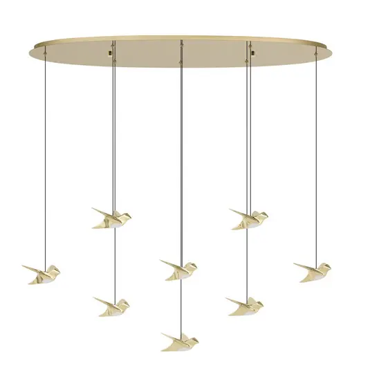 Lampada LED a sospensione EGLO Stars of Light Paratebueno ottone a 8 luci. Nuovo Arrivo