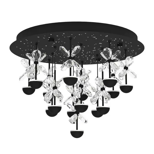 EGLO Stars of Light plafoniera LED Pianopoli nera Ø 50 cm Ultima Occasione