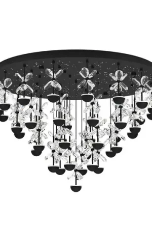 Esclusivo EGLO Stars of Light Plafoniera LED Pianopoli nera Ø 78 cm
