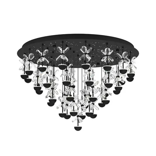 Esclusivo EGLO Stars of Light Plafoniera LED Pianopoli nera Ø 78 cm