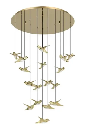 Occasione Imperdibile EGLO Stars of Light Lampada a sospensione a LED Paratebueno ottone rotonda 17fl