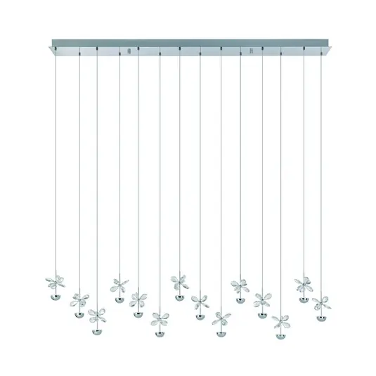 EGLO Stars of Light Lampada a sospensione Pianopoli, cromata Lunghezza 140 cm Prezzo Di Fabbrica