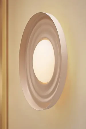 Applique a LED Lindby Waves, beige, Ø 43 cm, metallo Occasione Imperdibile