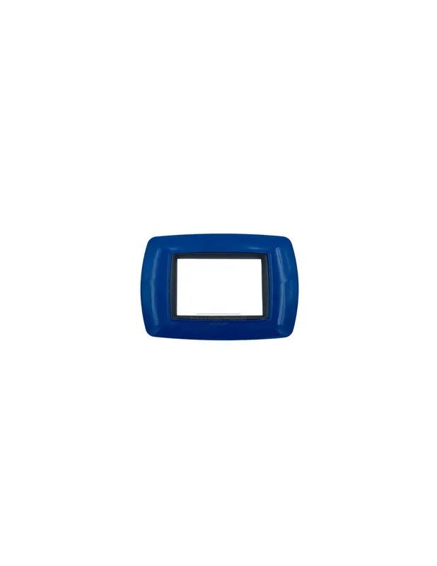Prezzo Basso Placca serie life 3 fori colore blu tecnopolimero elettrocanali