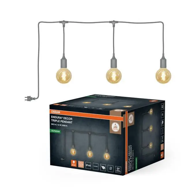 Nuova Collezione Sospensione portatile LED E27 7m 3x4W OSRAM - LUM724855