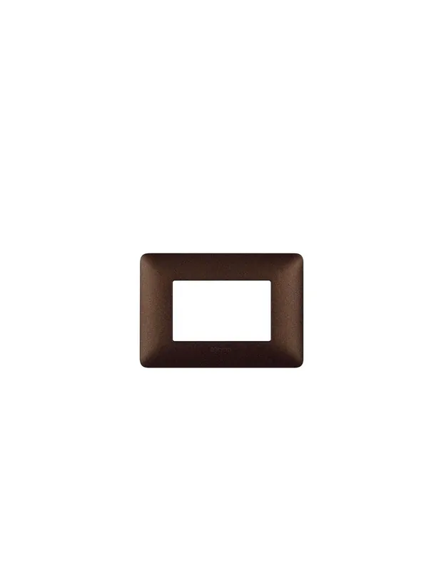 Placca matix 3p marrone caffe plastica AM4803TGG ticino Compra Adesso