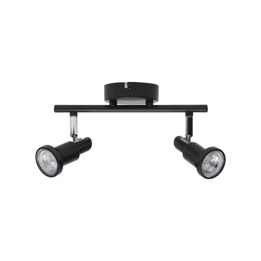 Faretto da soffitto OSRAM, nero, a 2 luci, metallo, GU10-LED 927 dimmerabile Prezzo Di Fabbrica