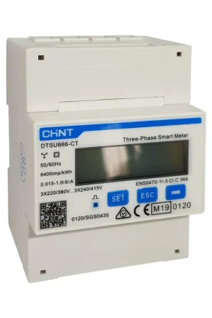 Acquista Ora Contatore energia trifase guida DIN 4moduli 3x230/400 Vac CHINT - 319670
