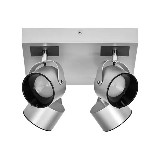 Sconto Plafoniera LED OSRAM Jupiter PLATE, a 4 luci, metallo argento