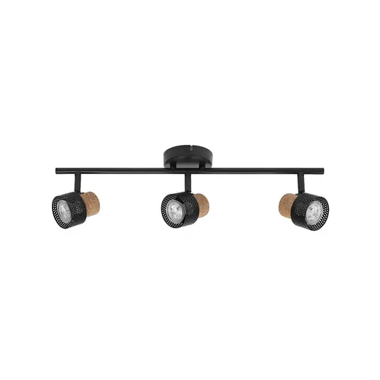 Faretto da soffitto OSRAM CORK, nero, 3 faretto GU10-LED 927 dimmerabile Professionale