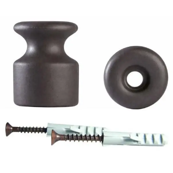 Isolatori ardesia Antracite grezza con viti tasselli Ø19mm Gamabrelli - 01203 Soddisfatti O Rimborsati