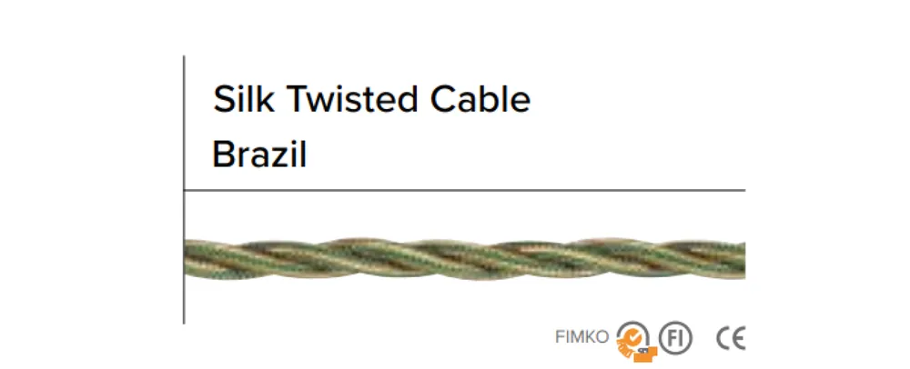 Cavo treccia seta Brazil 3x0.75 3m Gambarelli - 12418.B3 Promozione Esclusiva