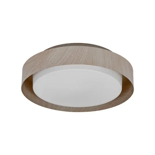 Nuova Collezione Plafoniera OSRAM ORBIS MADRID, legno, Ø 29 cm, metallo/vetro