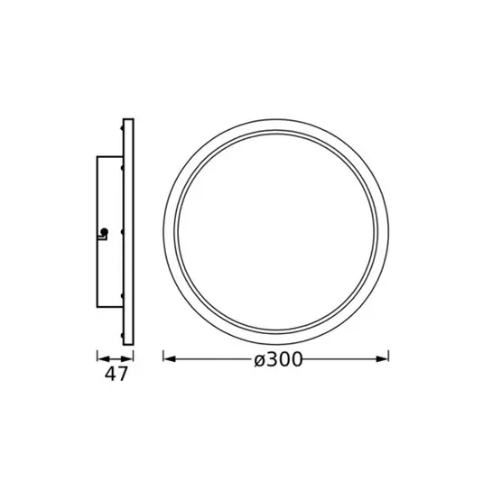 Plafoniera LED OSRAM BATHROOM, nero, Ø 30 cm, IP44 CCT Occasione