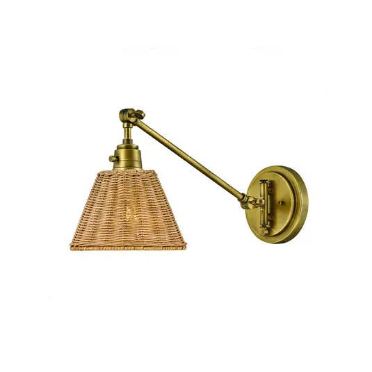 Scelto Dai Clienti Applique Arti, color ottone/naturale, rattan, acciaio