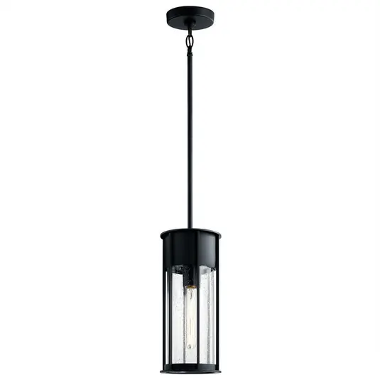 Applique da esterno Camillo, nero, alluminio, vetro, E27 Must-Have