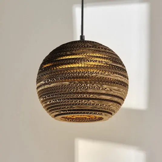 Non Perdere Lampada a sospensione OSRAM BALL, marrone, Ø 26 cm, cartone ondulato, E27