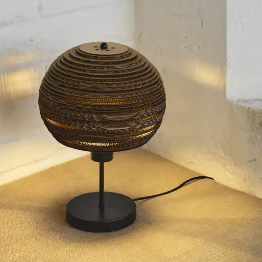 Compra Adesso Lampada da tavolo OSRAM BALL, marrone, altezza 39 cm, cartone ondulato, E27