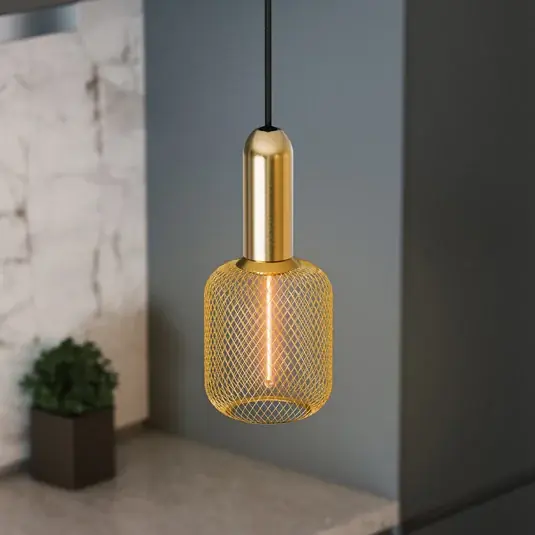 Prezzo Ridotto Lampada a sospensione OSRAM VINTAGE 1906 ROUND, oro, metallo, Ø 10 cm