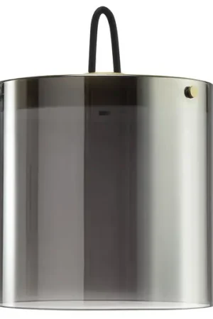 Lampada da tavolo LED Lumeo, Ø 21 cm, color ottone/grigio fumo Affare