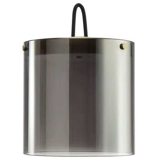 Lampada da tavolo LED Lumeo, Ø 21 cm, color ottone/grigio fumo Affare
