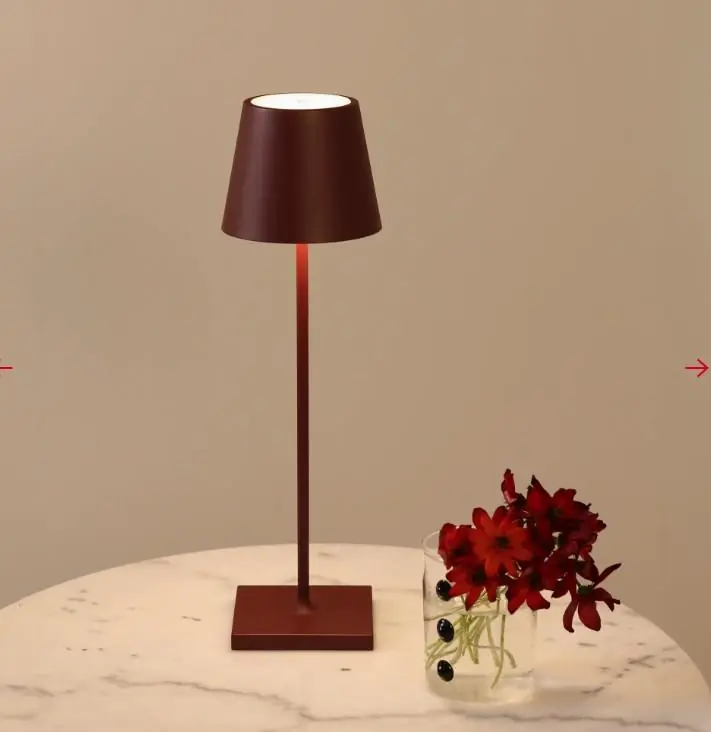 Scelto Dai Clienti Lampada LED da tavolo design minimal ZAFFERANO LD1340X3 ricaricabile Bordeaux