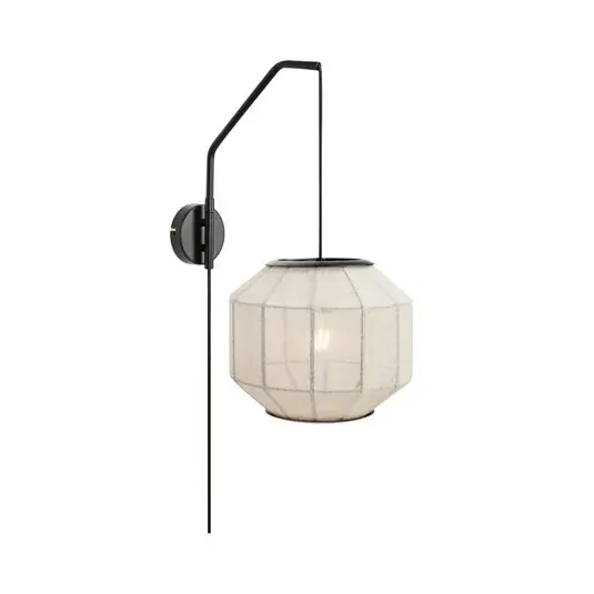 Applique Asuka, Ø 27 cm, beige/nero, tessuto/metallo Bestseller