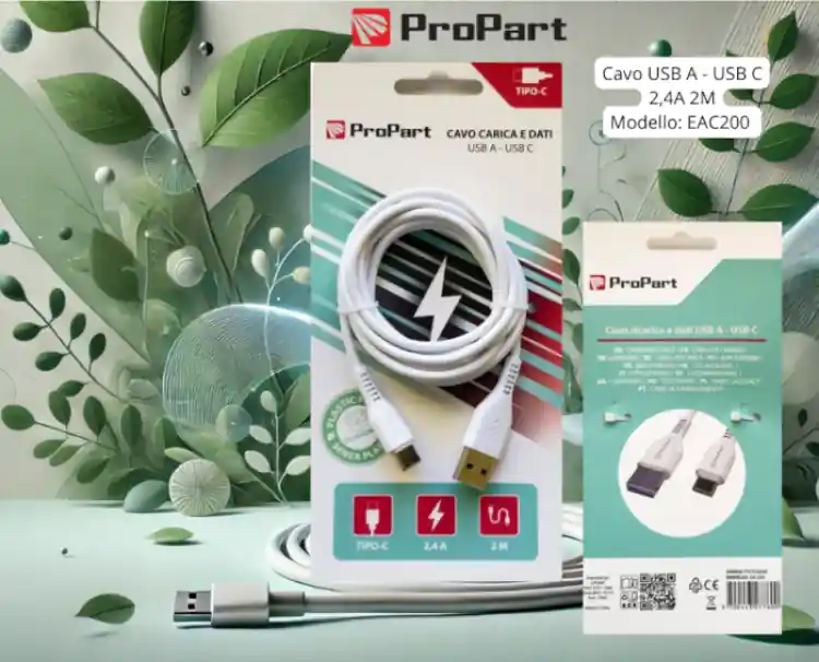 Più Venduto Cavo USBA - USBC 2m LIFE365 ITALY - PP2TC600W