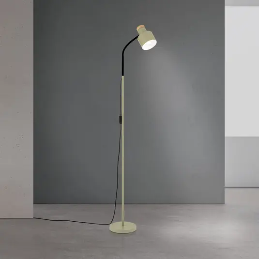 Prezzo Ridotto Piantana Gili, acciaio, verde chiaro, altezza 150 cm, E27