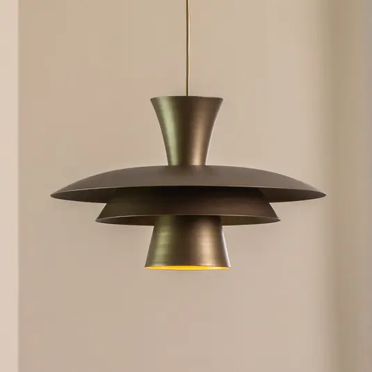 Lampada a sospensione Plato, colore titanio, metallo, Ø 38 cm, E27 Direttamente Dal Produttore