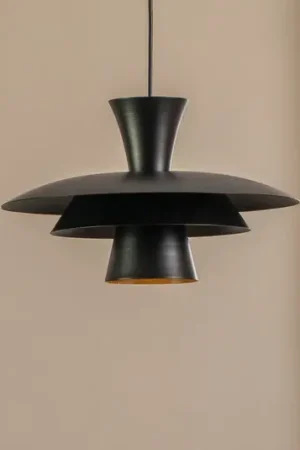 Lampada a sospensione Plato, nero, metallo, Ø 38 cm, E27 Popolare