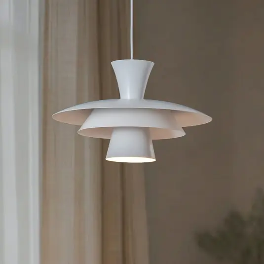 Lampada a sospensione Plato, bianco, metallo, Ø 38 cm, E27 Ultimissimo Modello