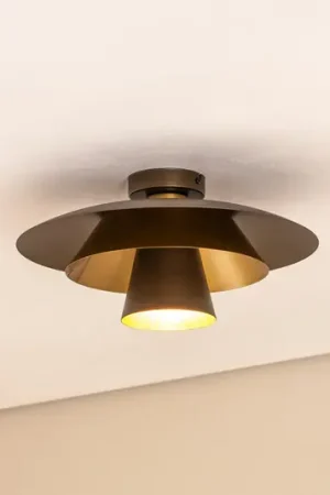 Compra Oggi Stesso Plafoniera Plato, titanio/dorato, metallo, Ø 38 cm, E27