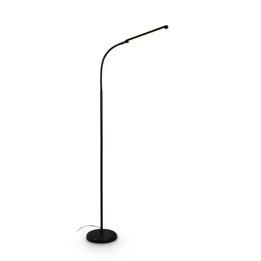 Sconto Lampada LED da pavimento Mura, nera, altezza 170 cm, metallo, dimmer touch