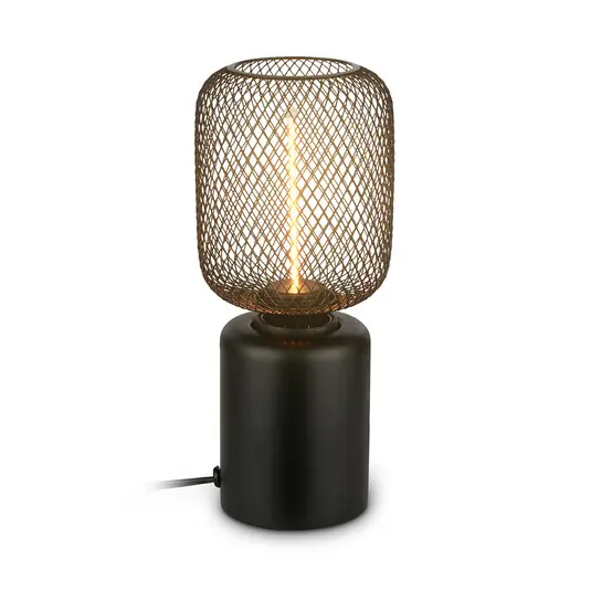 Lampada da tavolo Rist, nera, altezza 22 cm, metallo Offerta Lampo