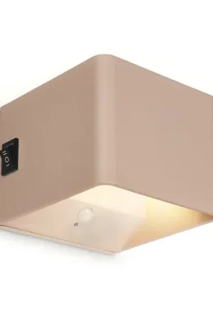 Applique a LED ricaricabile Barro, beige, larghezza 8 cm, metallo, sensore Offerta Limitata
