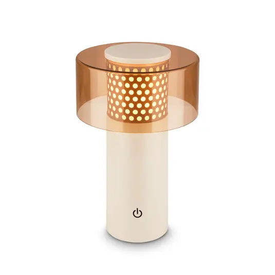 Offerta Speciale Lampada LED da tavolo a batteria Brilo unplugged Gila, marrone/grigio, 21 cm