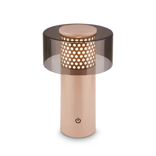 Lampada a LED ricaricabile Brilo unplugged Gila, antracite/beige 21 cm Offerta Limitata