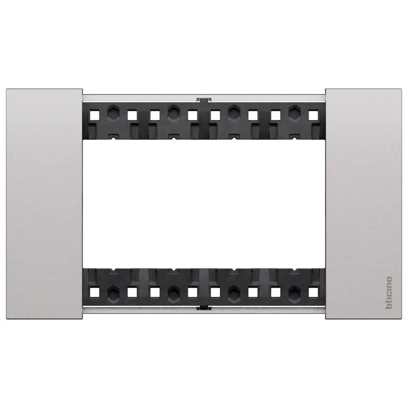 Spedizione Espresso Placca 4 Moduli Steel 147 5 mm BTicino Living Now KA4804KS