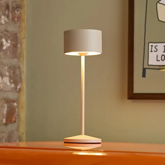 Prezzo Scontato Lampada da tavolo a LED ricaricabile Veluna, beige, set da 3, 25 cm, IP44