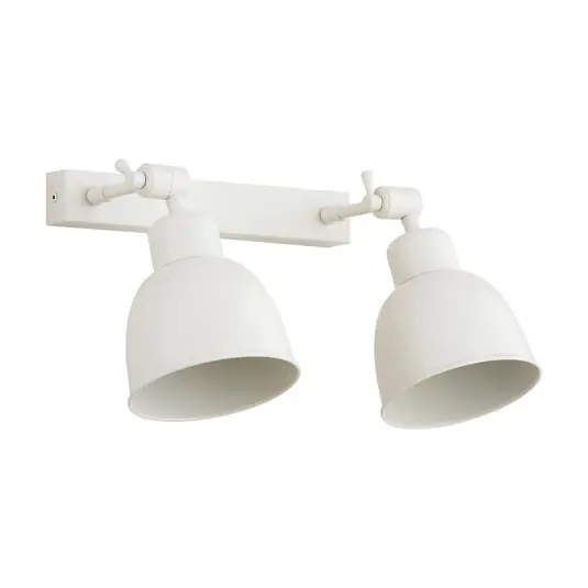 Applique Emoti, beige, a 2 luci, acciaio, lunghezza 27 cm Offerta
