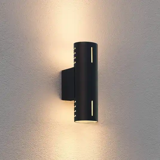 Applique da esterno Cuneo, nera, altezza 25 cm, metallo, up/down Offerta