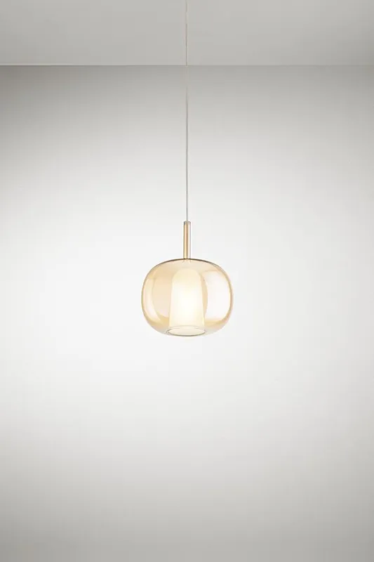 Ultima Occasione Sospensione vetro ambra 28cm PERENZ 8251 AM