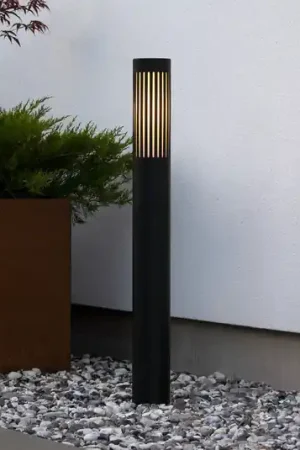 Economico Lampione Pistoia, nero, altezza 95 cm, metallo, IP54