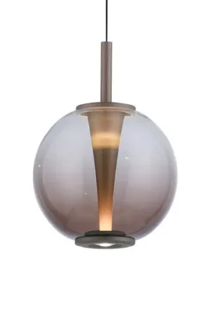 Lampada LED a sospensione PURE Infinity, bronzo/ambra, Ø 18 cm, CCT Occasione