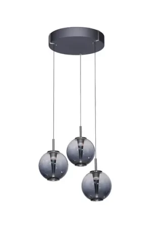 Lampada LED a sospensione PURE E-Infinity, grigio/grigio fumé, Ø 50 cm, CCT Miglior Prezzo