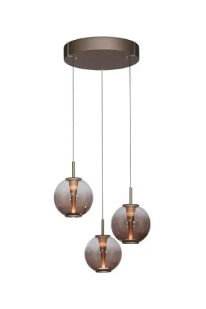 Lampada LED a sospensione PURE E-Infinity, bronzo/ambra, Ø 50 cm, CCT Ordina Subito