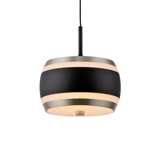 Spedizione Espresso Lampada LED a sospensione PURE Falling Rings, nera, Ø 13 cm, CCT
