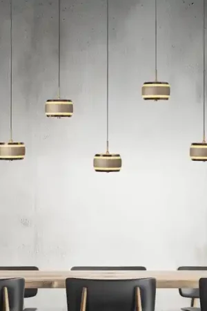 Lampada LED a sospensione PURE Falling Rings, bronzo, lunghezza 101 cm, a 5 luci Promozione Esclusiva